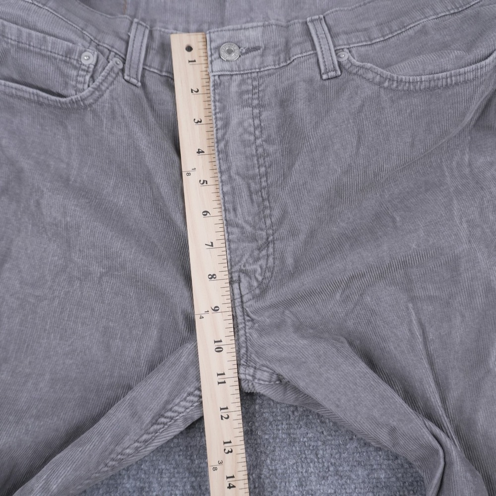 Levi's 511 Slim Fit Pants Mens 36x32 Grey Corduroy Waterless Stretch Trousers - Picture 7 of 10